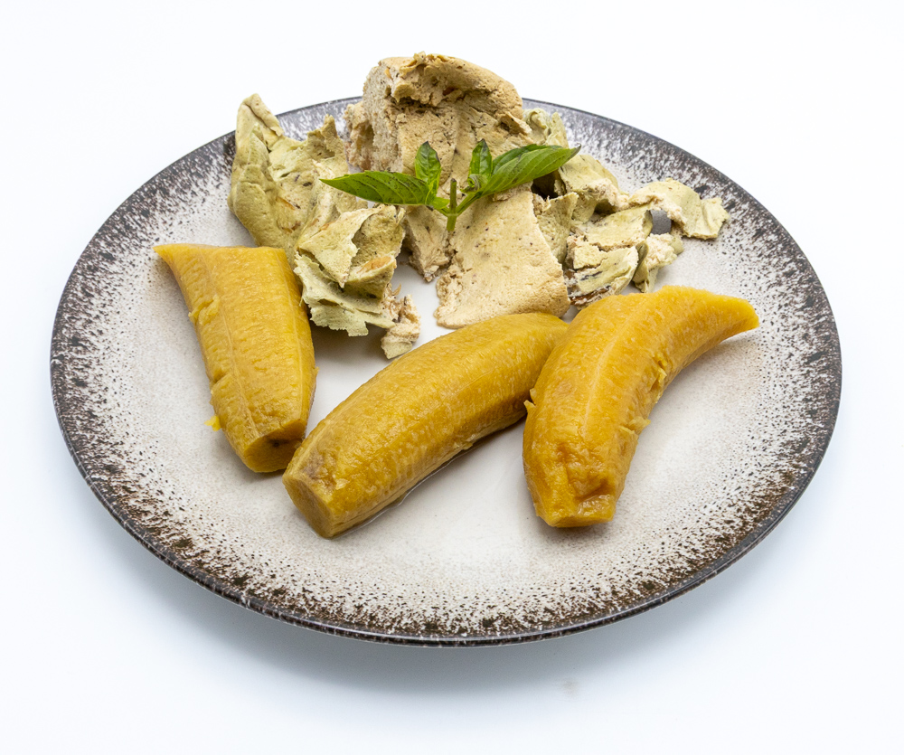 Cooked Egusi Pudding to eat with Plantains or Bobolo